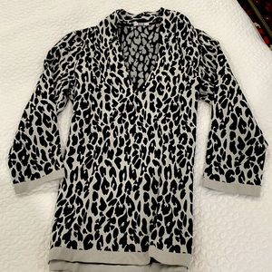 Wolford v-neck black and silver top